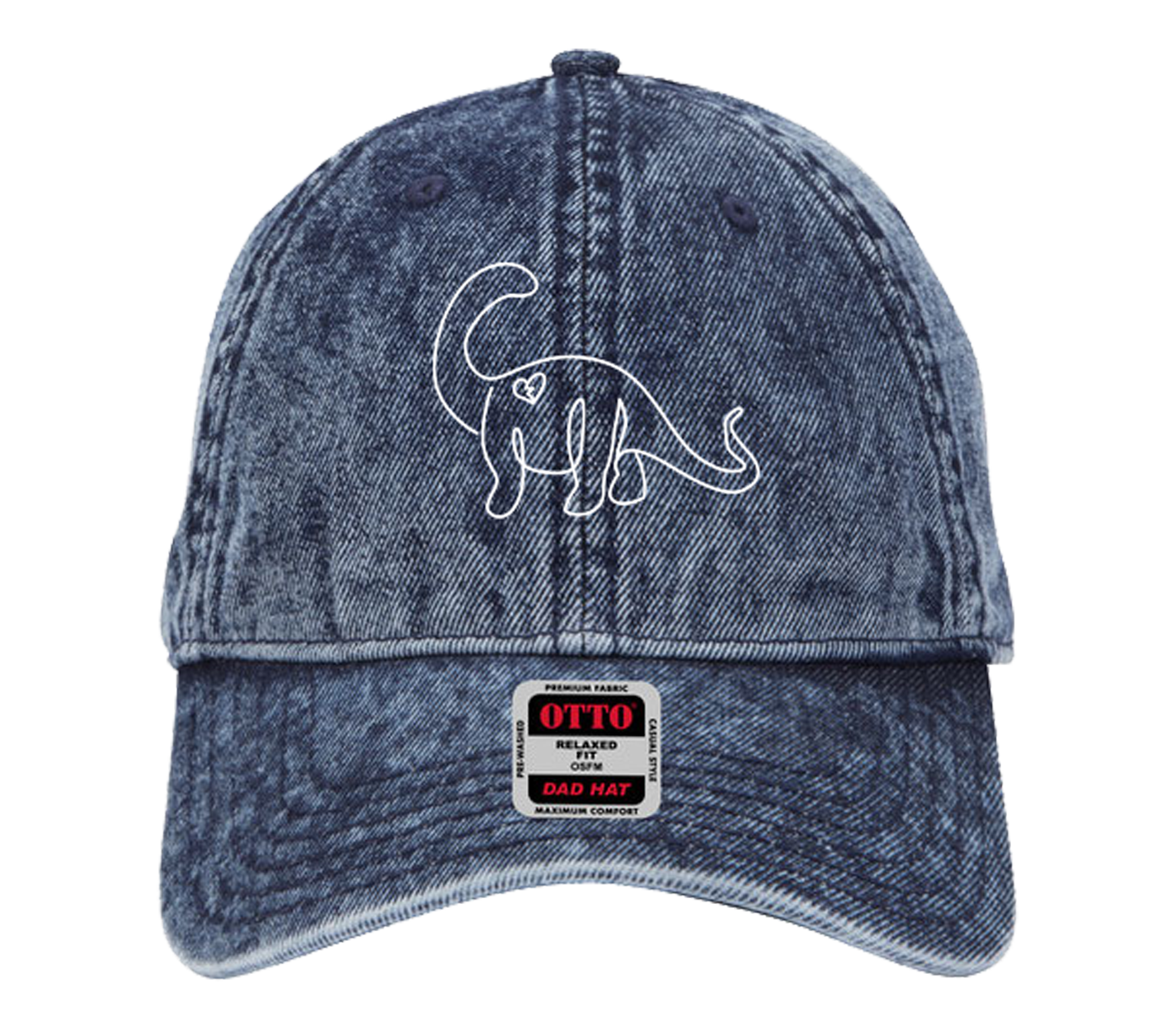 Dark Denim Dino Dad Hat