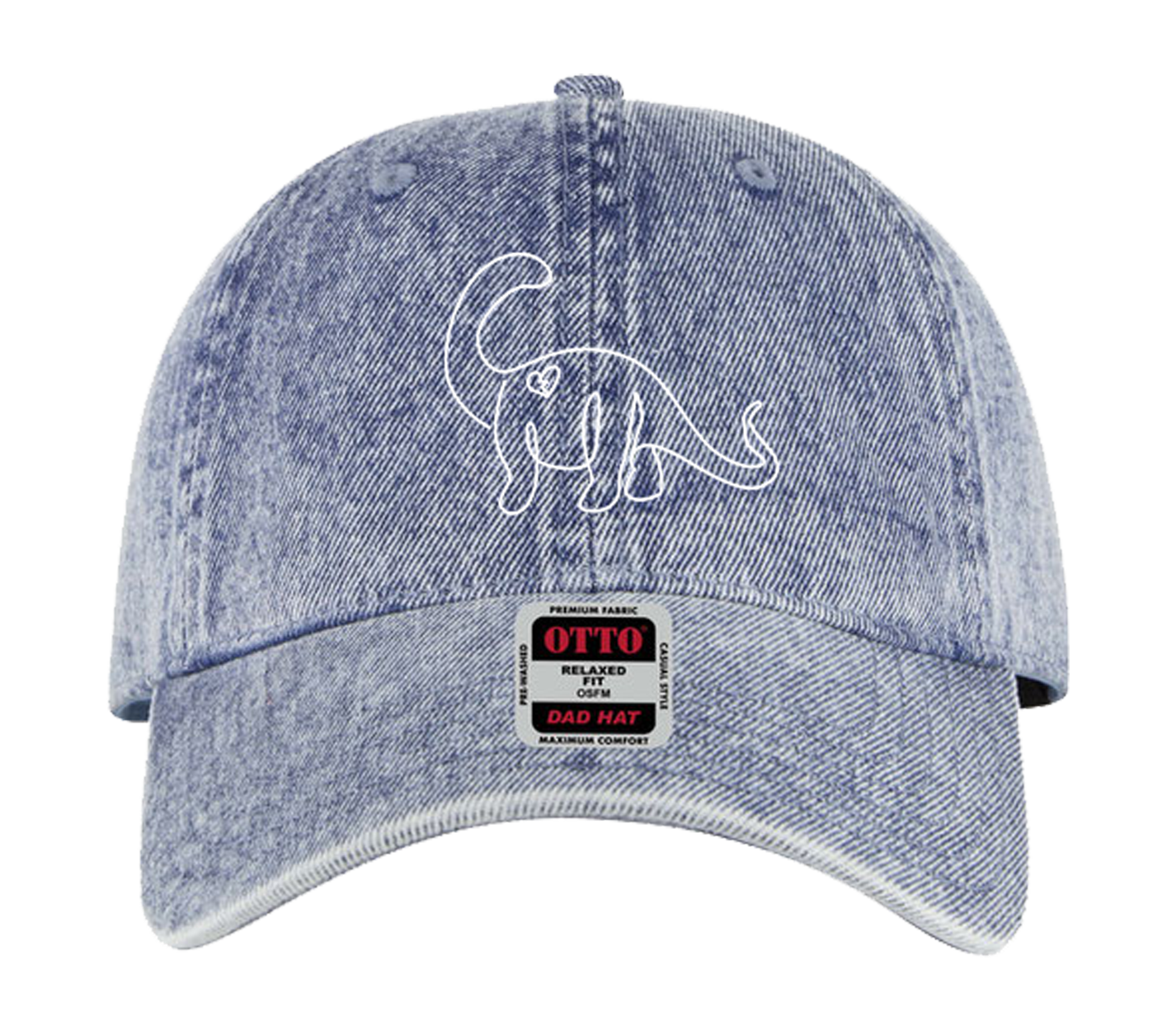 Light Denim Dino Dad Hat